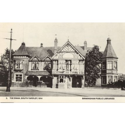 The Swan Junction South Yardley In 1914 WW1 Birmingham Rare Photo Postcard
