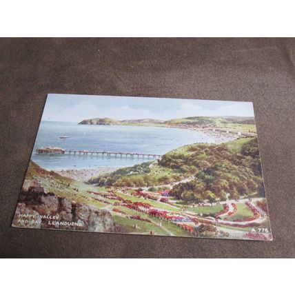 Valentines Art Postcard - Happy Valley Bay, Llandudno - Artist Brain Gerald A776
