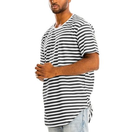 Men's Striped Elongated Tshirt