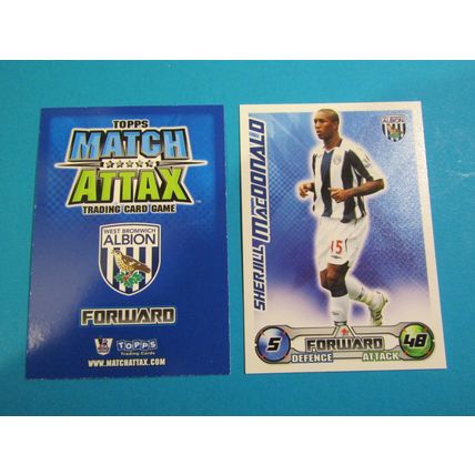 Sherjill MacDonald - West Bromwich Albion - Match Attax 2008/09 Football Card