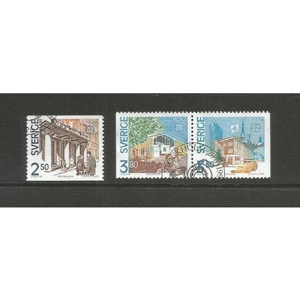 Sweden 1990 Europa, Post Office Buildings Used Set SG 1492 / 1494