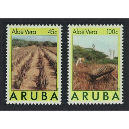 Aruba 'Aloe vera' Medical Plant Flora 2v 1988 MNH SG#41=43