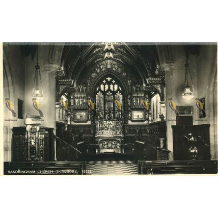 Sandringham Church Interior, Norfolk 12058 J Salmon Postcard