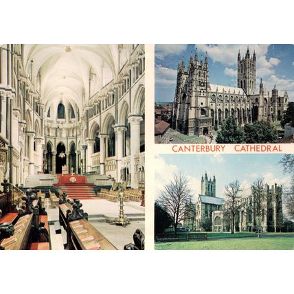 Postcards Canterbury Cathedral multiviews. Unposted. Job lot