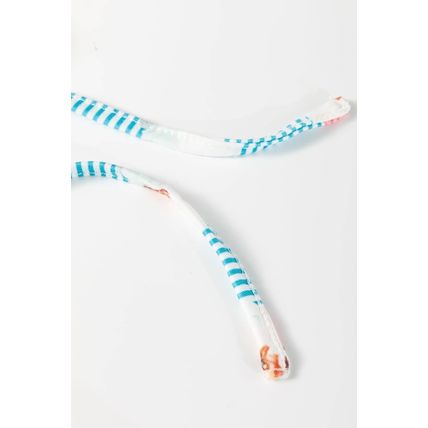 Sky Blue Santa Claus Striped Print Loose Fit Two Piece Lounge Set