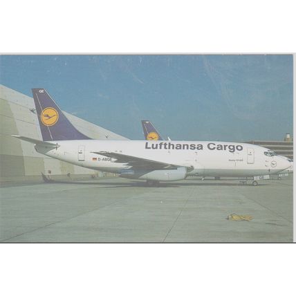 Lufthansa Cargo Boeing B737 230c Civil Aircraft Postcard (QA261)