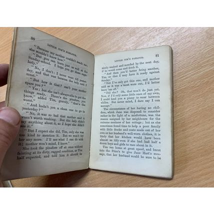 RARE* 1866 "LITTLE TIM'S PARLOUR" SPCK FICTION MINIATURE ANTIQUE HB BOOK (P2)