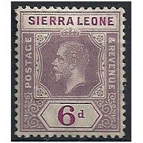 Sierra Leone 1912 SG119 6d Dull & Bright Purple Mounted Mint ..