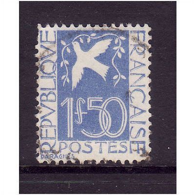FRANCE 1934 1F.50 BLUE DOVE OF PEACE SG 519 FINE USED