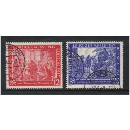 GERMANY 1947 LEIPZIG AUTUMN FAIR SET USED SG951-2