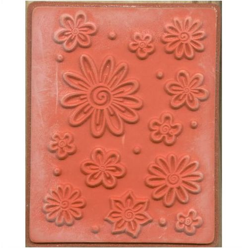 Stamp wood mount flower petals background 76 mm x 51 mm #001