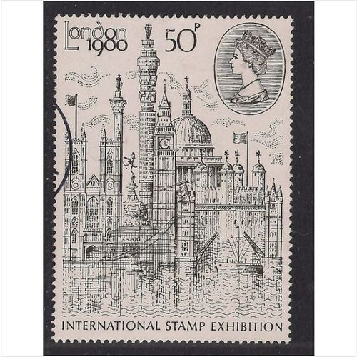 GB 1980 QE2 London Stamp Exhibition used stamp ( 407 )