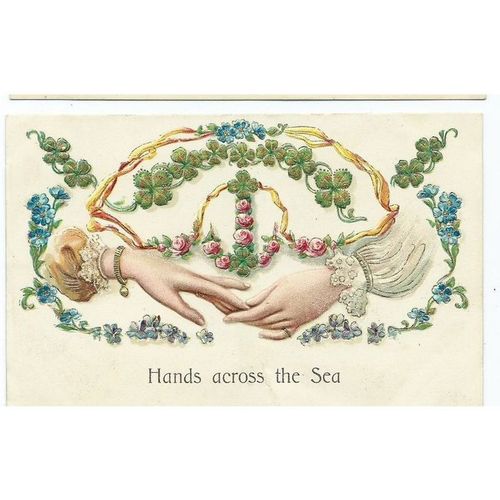 greetings hands across the sea ettlinger small crease. a