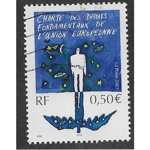 FRA 2003 50c 'HUMAN RIGHTS CHARTER' FINE USED (EBID56-494)