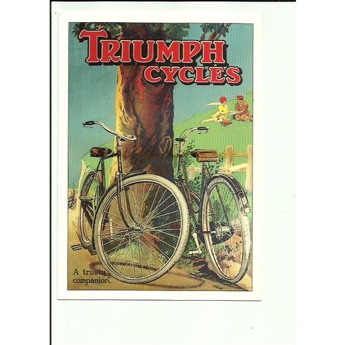 Advertising TRIUMPH CYCLES Postcard by Opie (ROCY7)
