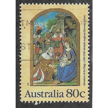 AUS 1989 80c 'CHRISTMAS' FINE USED (EBID67-856)