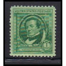 859 1c Washington Irving Fine Plus MNH KA2162