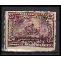 Used R169 25c Battleship Barely Clears KA5434