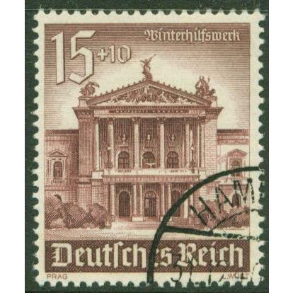 GERMANY - 1940 - Winter Relief Fund - 15pf + 10pf purple-brown - Fine Used