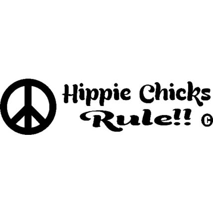 hippie hippy peace love woodstock chicks rule vinyl Decal Sticker 8" wide!
