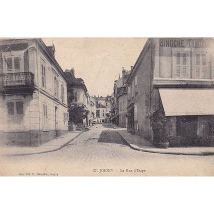 Joigny La Rue D'Etape Antique French Postcard