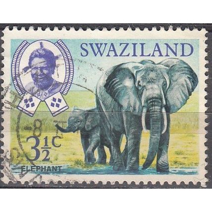 Swaziland 1969 Michel 164 O Cote (2002) 0.20 Euro Eléphant de savane d'Afrique