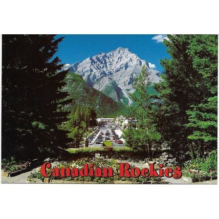 Postcard PC Canadian Rockies Banff, Alberta Cascade Mountain Unused