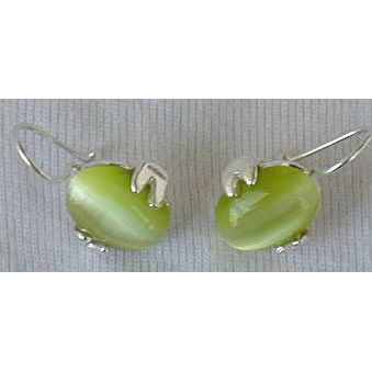 Green peridot earrings