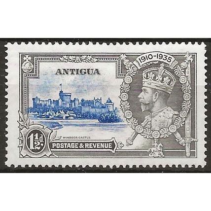 Antigua 1935 SG92 1 1/2d Ultramarine & Grey Silver Jubilee Mounted Mint ..