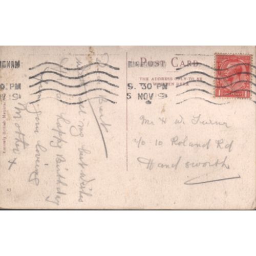Vintage GB Postcard - Birthday Remembrance To My Dear Son