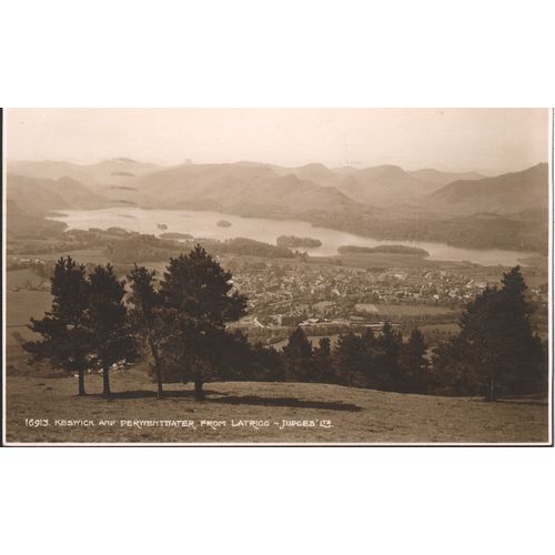 Keswick and Derwentwater from Latrigg, Cumbria 1942 - Judges Ltd Card
