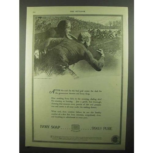1920 Ivory Soap Ad - The Rush for the Final Goal