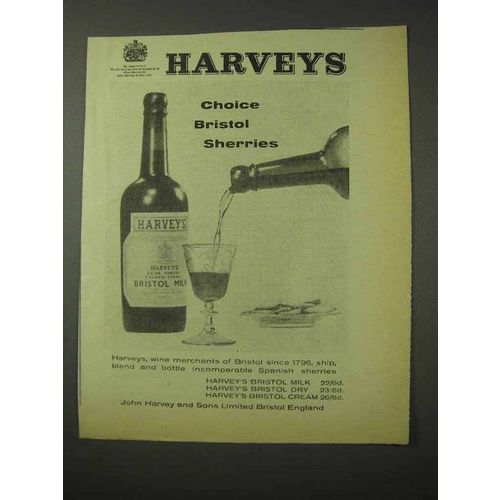 1958 Harveys Sherry Ad - Choice Bristol Sherries