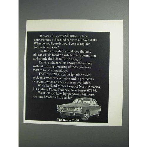 1968 Leyland Rover 2000 Car Ad - Heaven Can Wait