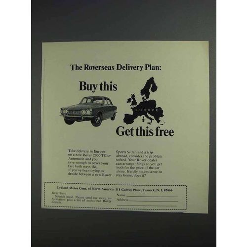 1968 Leyland Rover 2000 TC Car Ad - The Delivery Plan