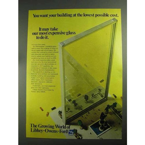 1968 Libbey-Owens-Ford Glass Ad - Building Lowest Cost