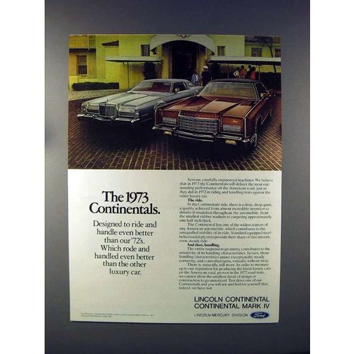 1973 Lincoln Continental Mark IV, Town Car Ad!