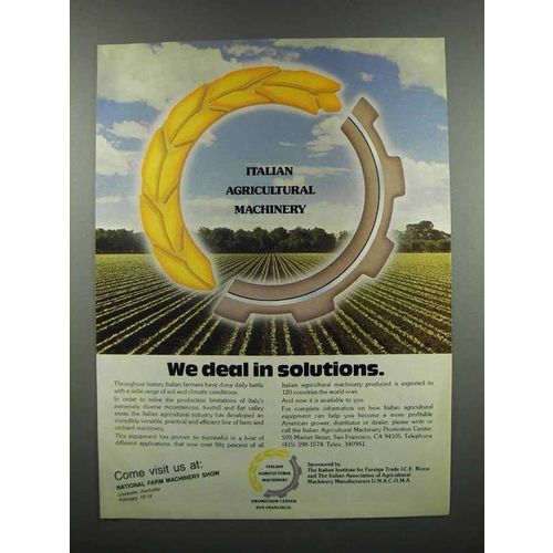 1983 Italian Agricultural Machinery Ad - Solutions