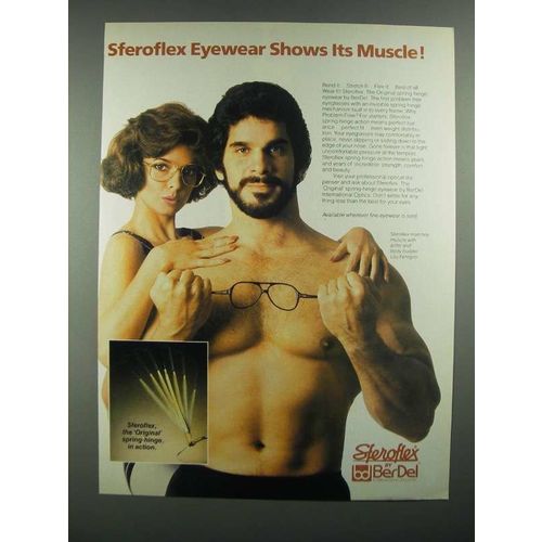 1984 BerDel Sferoflex Eyewear Ad - Lou Ferrigno