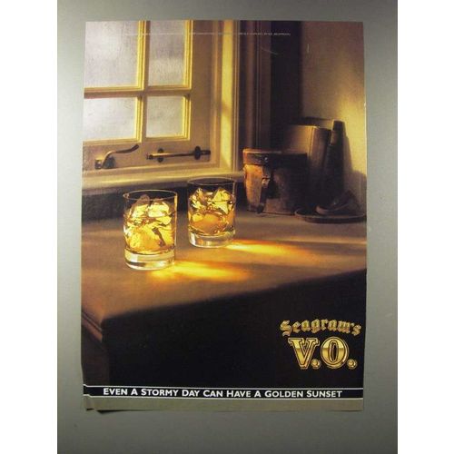 1990 Seagram's V.O. Canadian Whisky Ad - Stormy Day