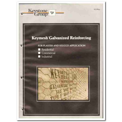 KEYSTONE GROUP 1982 Keymesh galvanize reinforcing wall vintage catalog