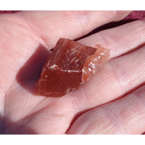 B Red Calcite Raw Crystal Gemstone 1.75 Inch Energy Work Metaphysical