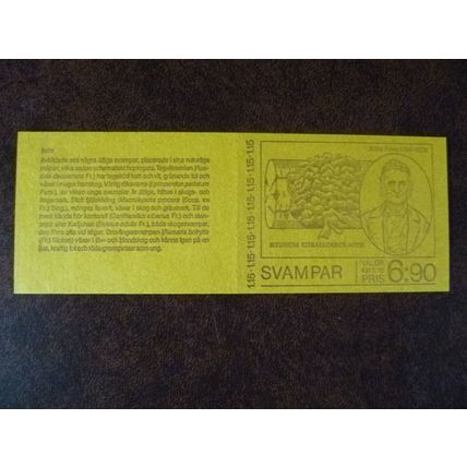 Sweden 1978 Edible Mushrooms 6k 90 booklet mint stamps SG976-81 Chanterelle