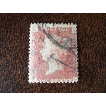 1864-79 GB Queen Victoria 1d red fine used stamp SG44 Plate 98 HS