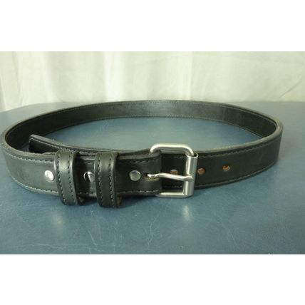 Bull Hide Belts Dbl Thick 46 top grain leather, 1 1/2" Handcrafted USA Defense