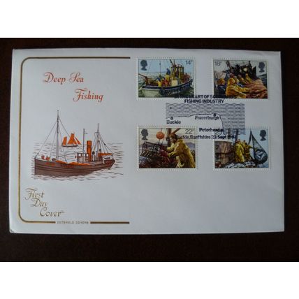1981 GB Fishing Industry stamps Cotswold FDC Special Cancel Heart of Scotland