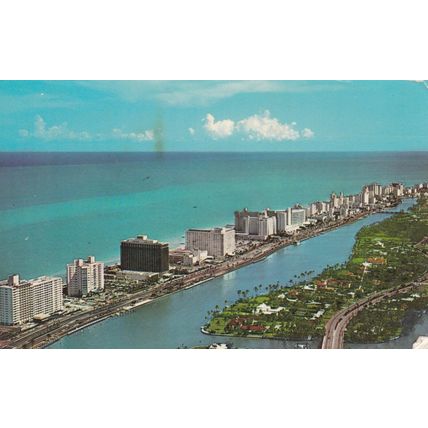 Miami United States Postcard 1970 4d Tax to pay 6/13 corner crease