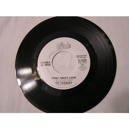 'Til Tuesday Promo 45-WHAT ABOUT LOVE STEREO