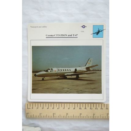 Cessna Citation & T-47 - USA - Transport & Utility - Collectors Club Card
