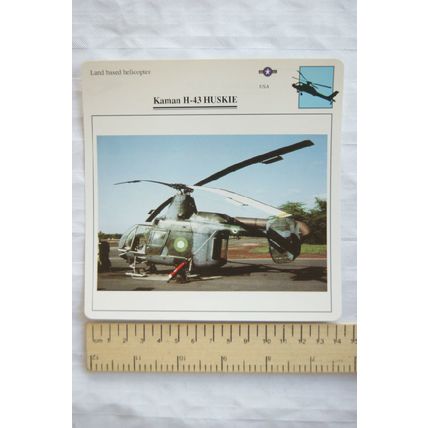 Kaman H-43 Huskie - USA - Land Based Helicopter - Collectors Club Card